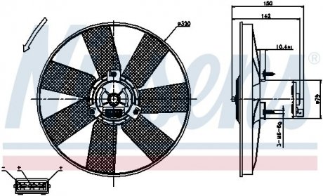 Вентилятор радіатора VW NISSENS 85538