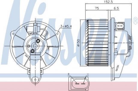 Вентилятор отопления NISSENS 87221 (фото 1)