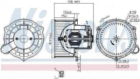 Вентилятор отопления NISSENS 87234