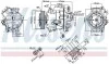 Компресор OPEL ASTRA J (09-) 1.6 i 16V NISSENS 890264 (фото 6)