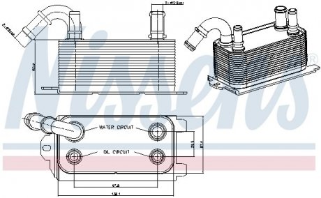 Масляный радиатор VOLVO S60/V60(10-)D2(+)[OE 30792231] NISSENS 90661