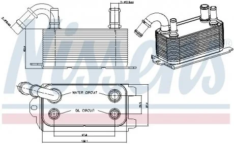 Масляний радіатор VOLVO S60/V60(10-)D2(+)[OE 30792231] NISSENS 90661