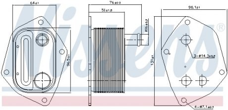 Масляный радиатор HYUNDAI i30 (FD) (07-) 1.6 CRDi NISSENS 90720 (фото 1)