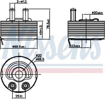 Радиатор охлаждения масла NISSENS 90793