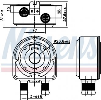 Радіатор масляний HYUNDAI SANTA FE (DM) (12-) NISSENS 91295 (фото 1)