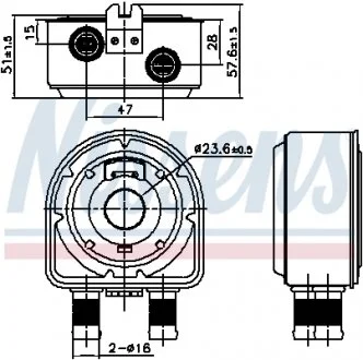Радиатор масляный HYUNDAI SANTA FE (DM) (12-) (пр-во Nissens) NISSENS 91295