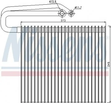 Испаритель FT CROMA(05-)1.8 i 16V(+)[OE 6845622] NISSENS 92165