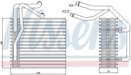 Испаритель PT PARTNER(96-)1.1 i(+)[OE 6444.B9] NISSENS 92205