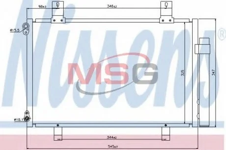 Конденсер SZ SWIFT(05-)1.2 i 16V(+)[OE 95310-63J00] NISSENS 940057
