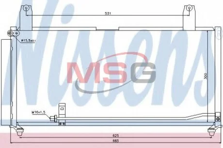 Радіатор кондиціонера NISSENS 940080