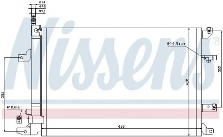 Конденсер VOLVO S60(00-)2.0 T(+)[OE 30781281] NISSENS 940103
