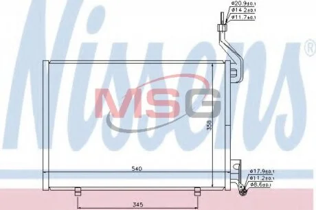 Конденсер FD FIESTA VI(08-)1.6 TDCi(+)[OE 1526276] NISSENS 940107