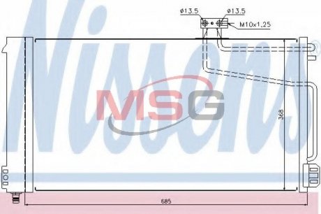 Конденсер MB SLK W 171(04-)SLK 200[OE 171 500 01 54] NISSENS 940145