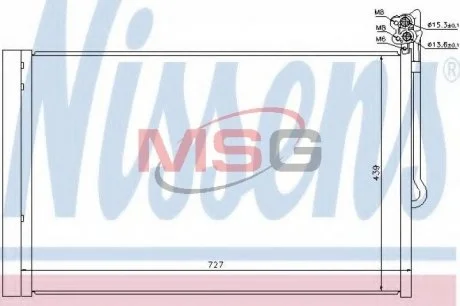 Конденсатор VW TOUAREG(10-)3.0 TDi(+)[OE 7P0.820.411 A] NISSENS 940157