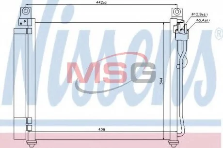 Конденсер KIA PICANTO(04-)1.0(+)[OE 9760607550] NISSENS 940172