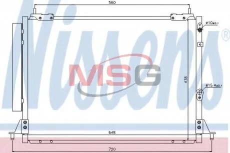 Конденсер TY HI-ACE(07-)2.5 D4D[OE 8845026140] NISSENS 940188