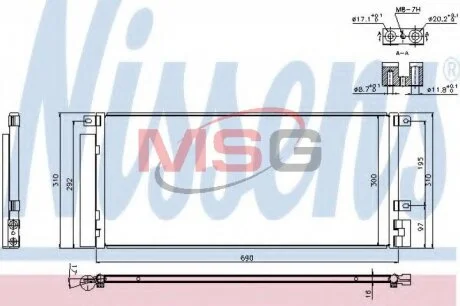 Радіатор кондиціонера NISSENS 940388