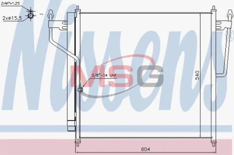 Радіатор кондиціонера NISSENS 940503