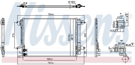 Радіатор кондиціонера FIRST FIT NISSENS 940907 (фото 1)