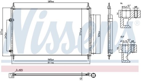 Радіатор кондиціонера NISSENS 940953