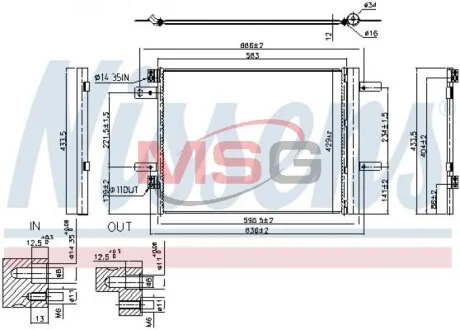 Радіатор кондиціонера First Fit NISSENS 941091
