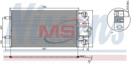 Радиатор кондиционера OPEL, NISSAN, RENAULT NISSENS 94678