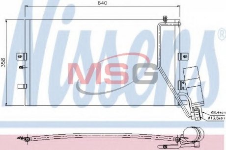 Конденсер SAAB 9-5(97-)1.9 TiD(+)[OE 12773283] NISSENS 94862