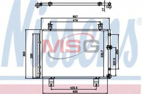 Радіатор кондиціонера NISSENS 94950