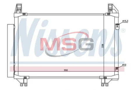 Конденсер TY YARIS(05-)1.0 i 16V(+)[OE 88460-52110] NISSENS 94991