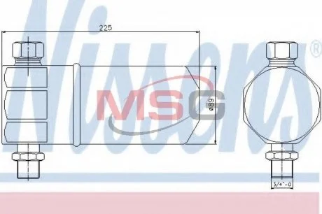 Осушитель AI 80/90(91-)1.6 i(+)[OE 8A0.820.191 AB] NISSENS 95115