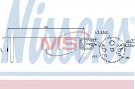 Осушитель MT MONTERO SPORT(98-)2.5 TD(+)[OE MR175422] NISSENS 95134