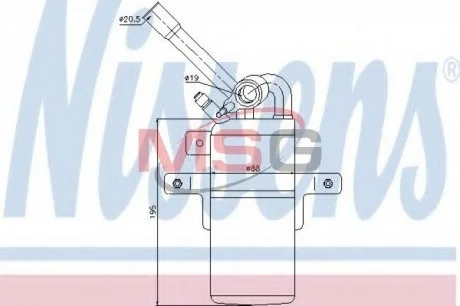 Осушувач FD TRANSIT CONNECT(02-)1.8 Di(+)[OE 1211222] NISSENS 95331