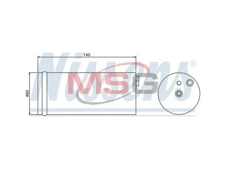 Осушитель NS ALMERA N16(00-)1.5 i 16V(+)[OE 92130-4M400] NISSENS 95405
