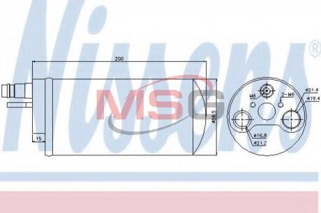 Осушувач RN ESPACE IV(02-)1.9 dCi(+)[OE 8200766008] NISSENS 95494