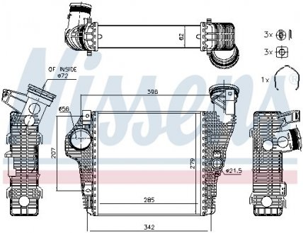 Радіатор інтеркулера NISSENS 961426