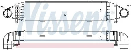 Интеркулер MB C W 204(07-)C 180 CDI(+)[OE 204 500 03 00 ] NISSENS 96597