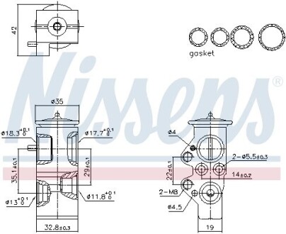 Клапан розширювальний кондиціонера NISSENS 999428