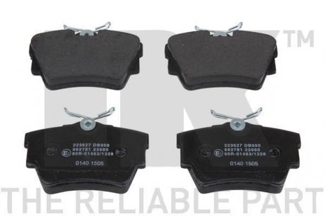 Тормозные колодки дисковые задние Renault Trafic / Opel Vivaro 06- NK 223627 (фото 1)