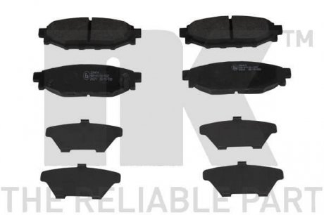 Тормозные колодки дисковые задние Subaru Legacy IV 2,0 / 2,5 03- NK 224414 (фото 1)