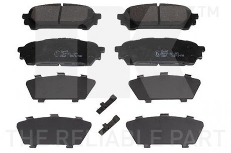 Тормозные колодки дисковые задние Subaru Forester / Impreza 2.0-2.5 03- NK 224417 (фото 1)