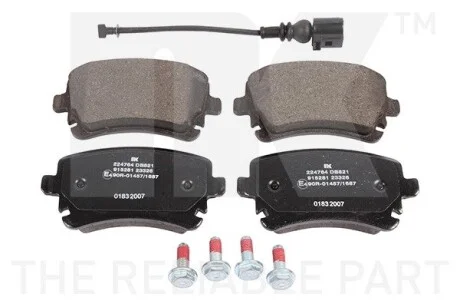 Тормозные колодки дисковые задние (С датчиком) Audi A4, A6 2.0TDI-6.75V8R 08.99- VW Т5 NK 224764