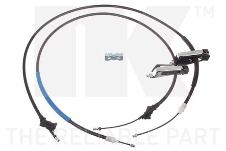 Трос ручника задній Ford Focus 99-03 (барабанні гальма) 1480 / 1320x2 NK 9025111 (фото 1)