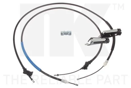 Трос ручника задний Ford Focus 99-03 (барабанные тормоза) 1480 / 1320x2 NK 9025111