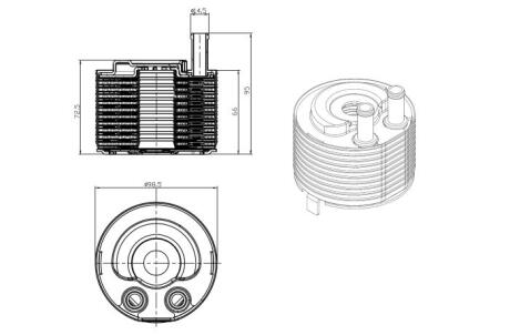 Радіатор масляний NRF 31819
