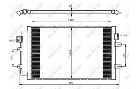 Радиатор кондиционера NRF 350083