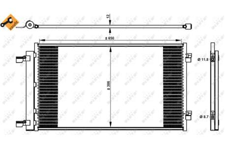 Радіатор кондиціонера NRF 350339