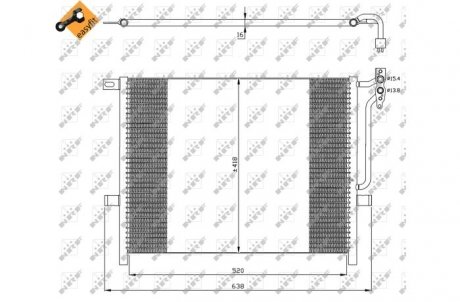 Радиатор кондиционера BMW 3-Series E46 98-/Z4 03- NRF 35589