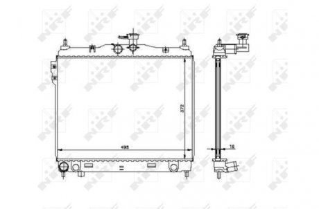 Радиатор охлаждения HYUNDAI GETZ (TB) (02-)/M NRF 53361