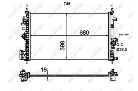 Радіатор охолодження NRF 53773