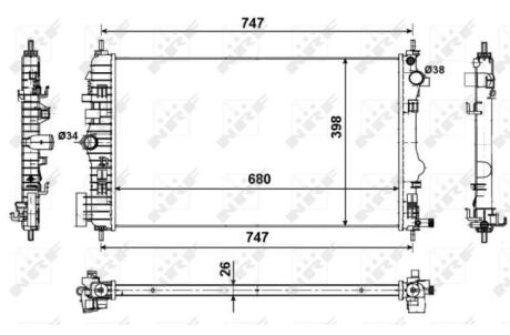 Радіатор охолодження NRF 53774